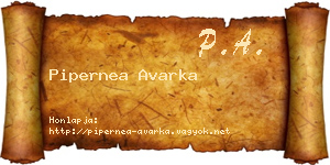 Pipernea Avarka névjegykártya